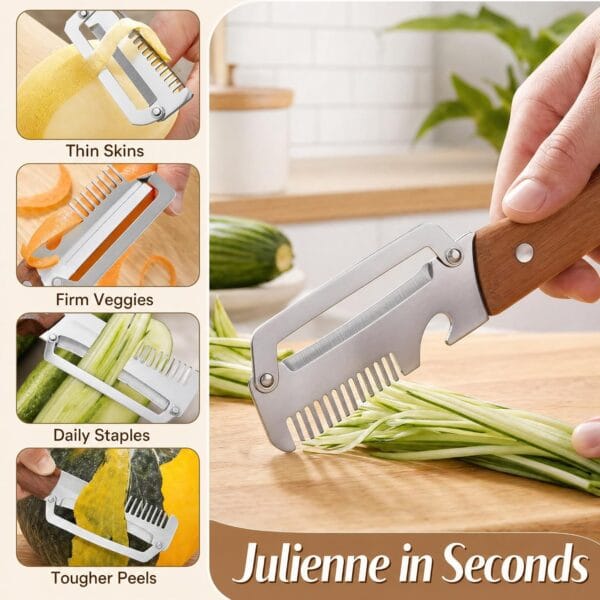 2-Pcs Upgrade Vegetable Peeler and Julienne Peeler Set